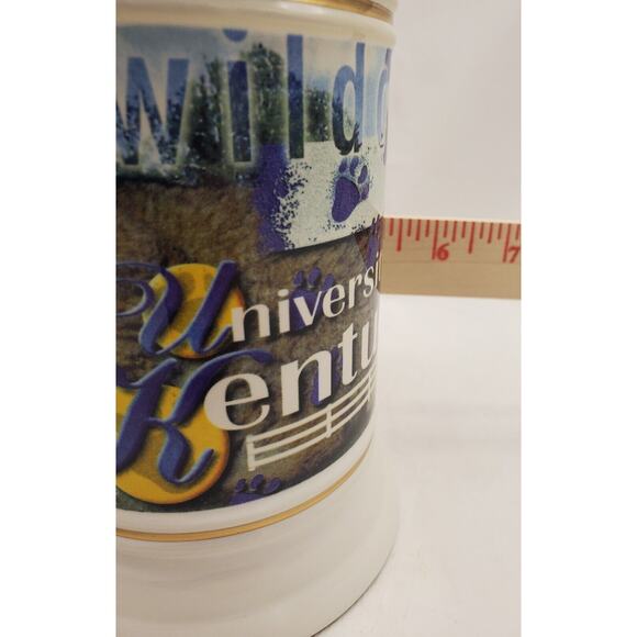 VTG NCAA University of Kentucky Wildcats Ceramic Beer Stein Mug w/Gold Trim 32oz - Picture 7 of 8